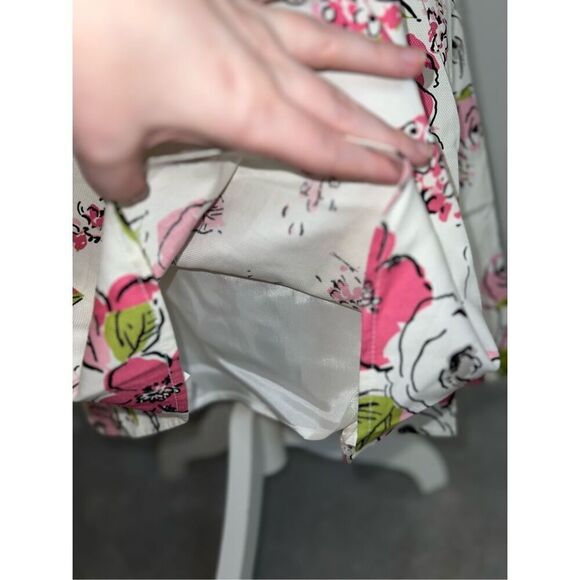 New! Women’s Floral Fit & Flare White/Pink Midi Dress 4 - Picture 6 of 13
